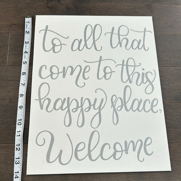 Calligraphy Hand Lettered Welcome Art, Housewarming Home Gift, Handmade Local - Picture 4 of 6
